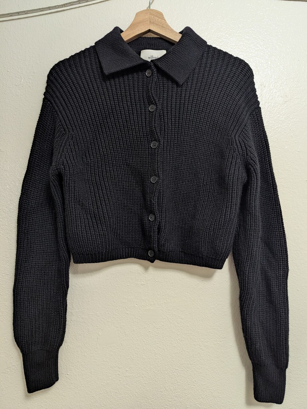 Cropped Button Down Cardigan Sweater